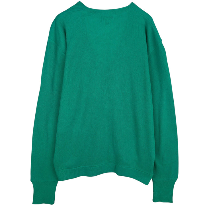 90'S IZOD acrylic knit cardigan, made in the USA, men's size XL, vintage acrylic green type Vintage Second Hand