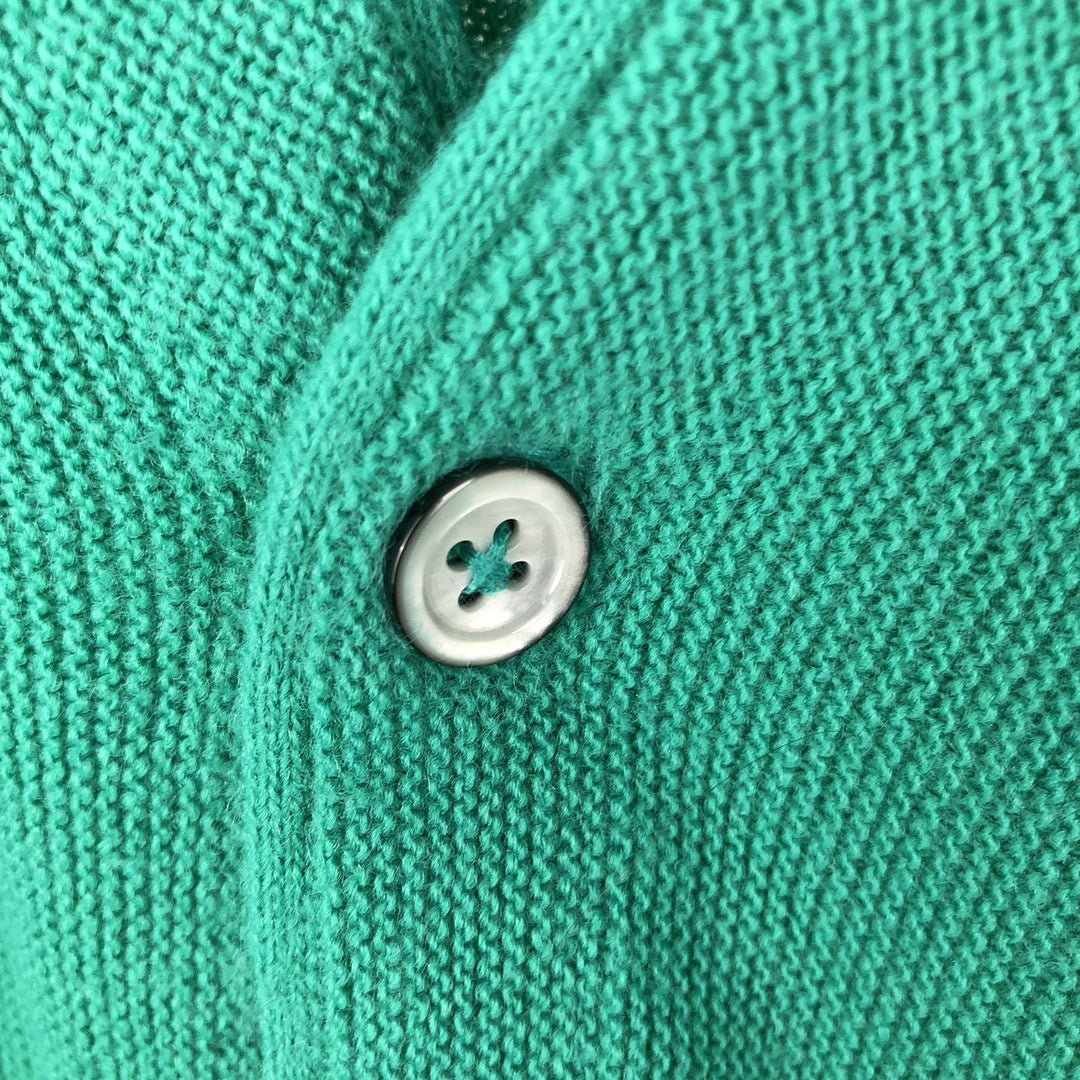 90'S IZOD acrylic knit cardigan, made in the USA, men's size XL, vintage acrylic green type Vintage Second Hand
