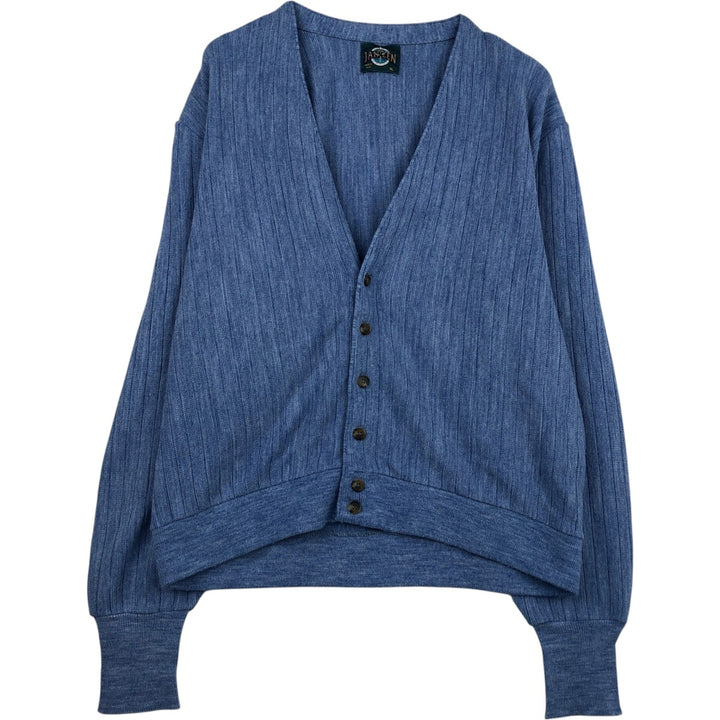 80'S JANZEN knit cardigan, made in USA, men's size XL equivalent, vintage. unclear Blue type light blue Vintage Second Hand