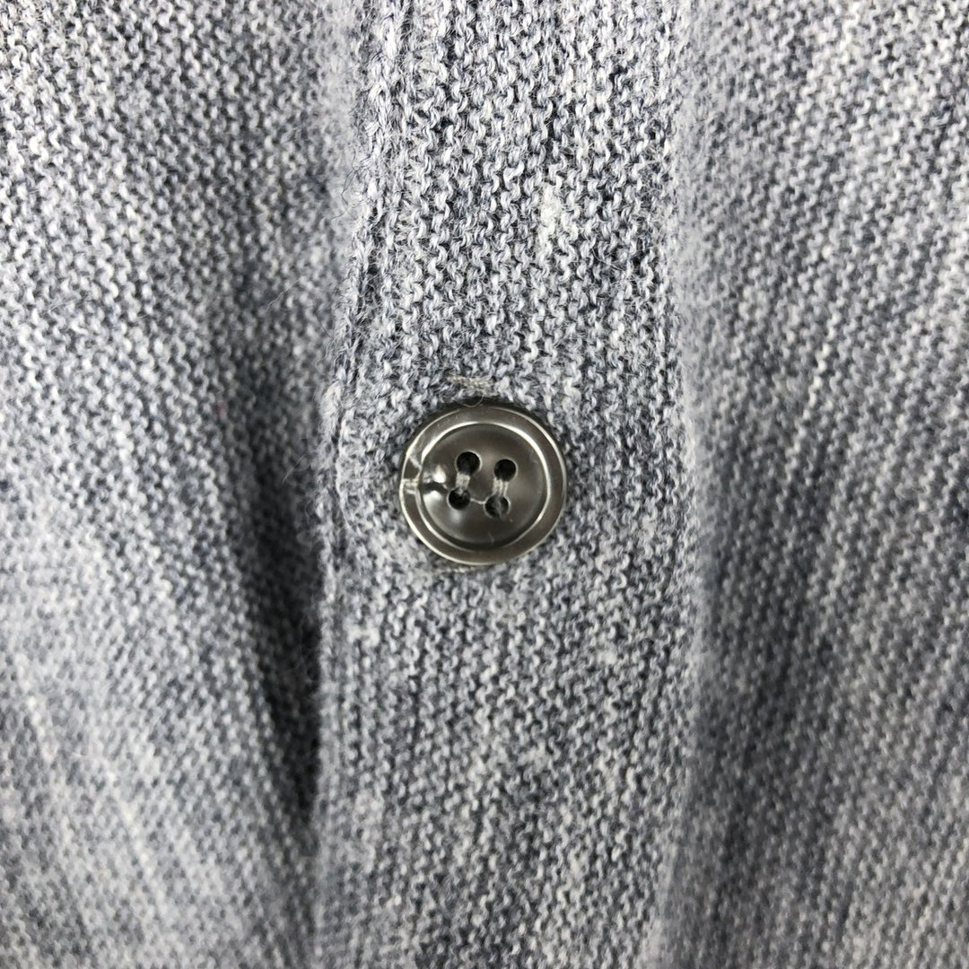 KNIGHTS BRIDGE Acrylic Knit Cardigan, Made in USA, Men's Size L (Equivalent), Vintage Oron Acrylic gray type Vintage Second Hand