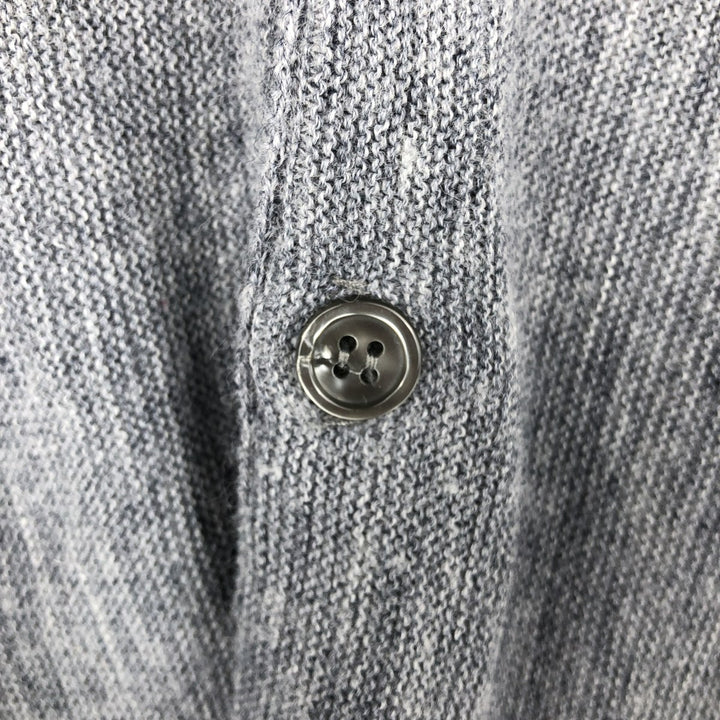 KNIGHTS BRIDGE Acrylic Knit Cardigan, Made in USA, Men's Size L (Equivalent), Vintage Oron Acrylic gray type Vintage Second Hand