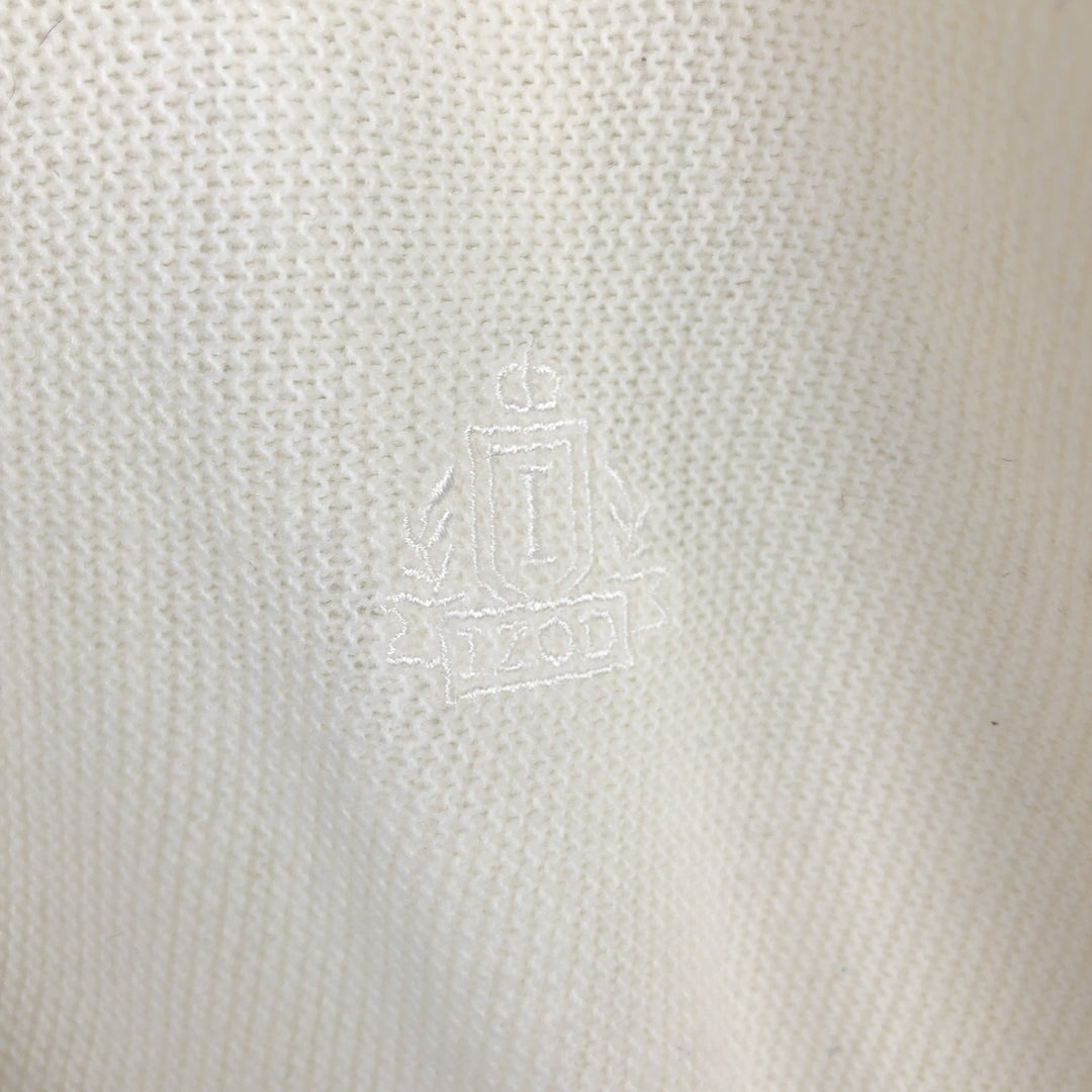 Vintage 90'S IZOD acrylic knit cardigan, made in the USA, size L, men's acrylic white type Vintage Second Hand