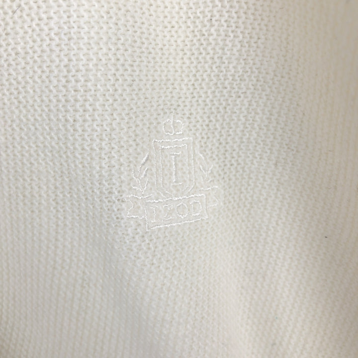 Vintage 90'S IZOD acrylic knit cardigan, made in the USA, size L, men's acrylic white type Vintage Second Hand