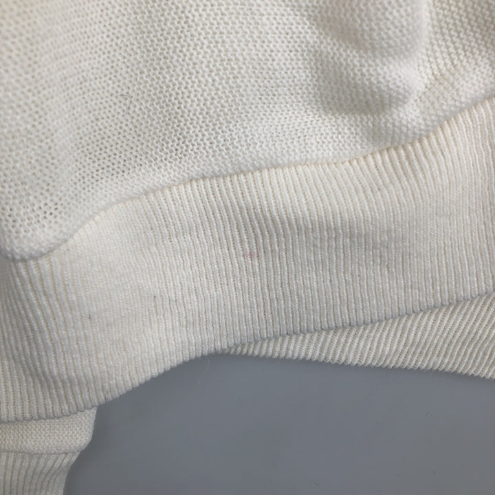 Vintage 90'S IZOD acrylic knit cardigan, made in the USA, size L, men's acrylic white type Vintage Second Hand