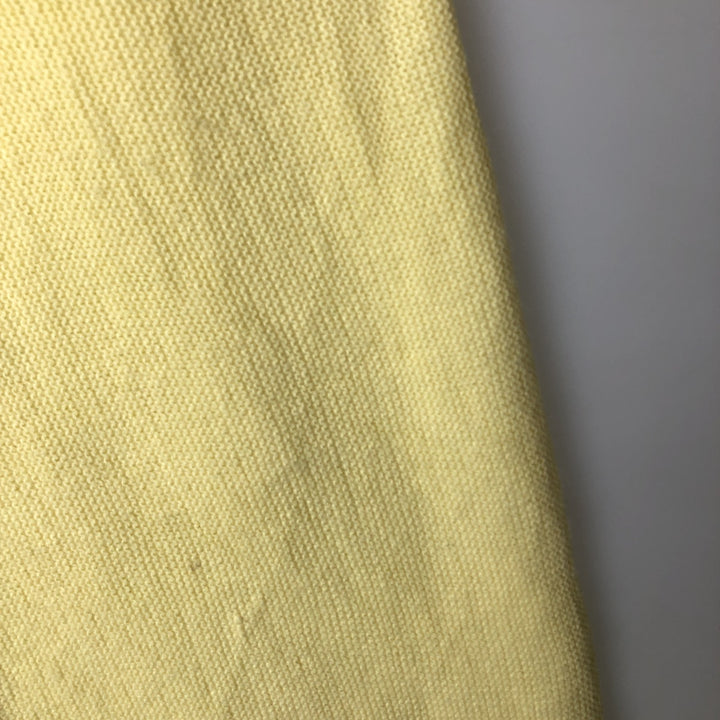 90'S IZOD Acrylic Knit Cardigan, Men's Size XL (Equivalent), Vintage acrylic lemon yellow Vintage Second Hand