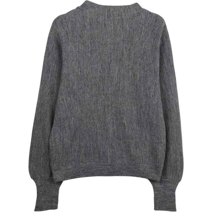 Arnold Palmer ROBERT BRUCE knit cardigan, made in USA, men's size L equivalent. unclear gray type Vintage Second Hand