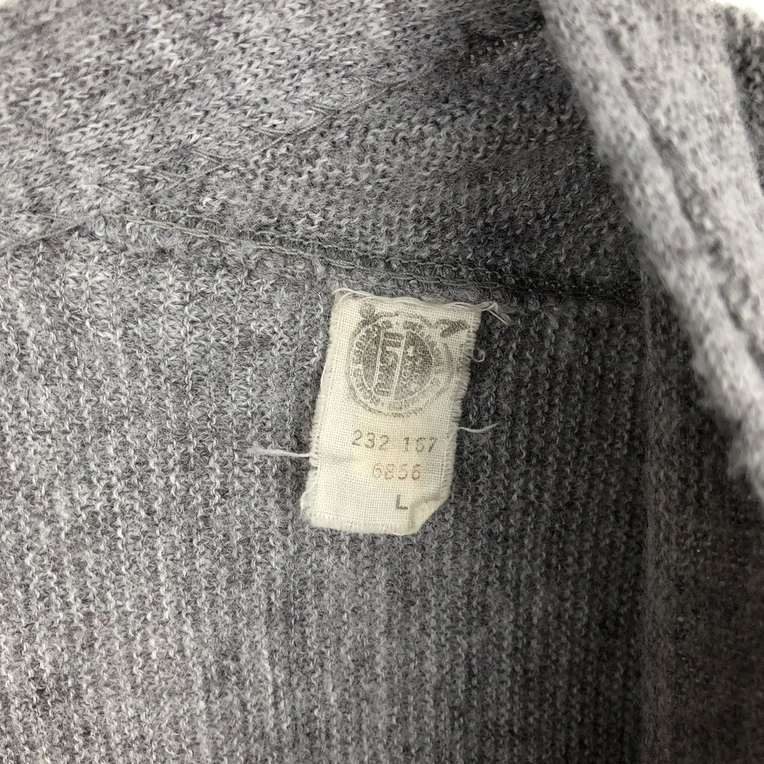 Arnold Palmer ROBERT BRUCE knit cardigan, made in USA, men's size L equivalent. unclear gray type Vintage Second Hand