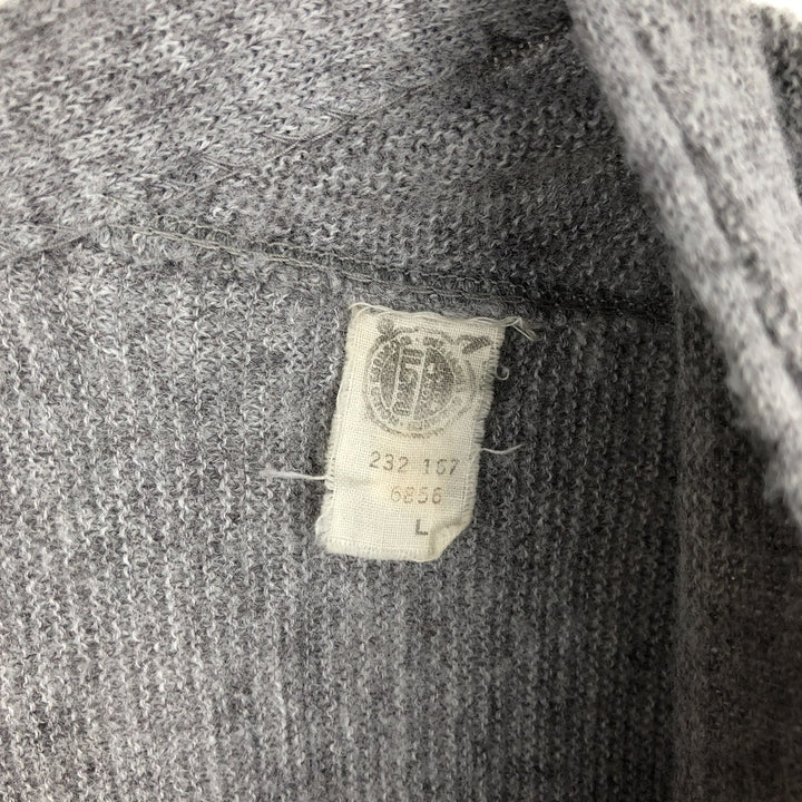 Arnold Palmer ROBERT BRUCE knit cardigan, made in USA, men's size L equivalent. unclear gray type Vintage Second Hand