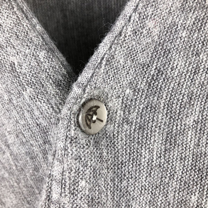 Arnold Palmer ROBERT BRUCE knit cardigan, made in USA, men's size L equivalent. unclear gray type Vintage Second Hand