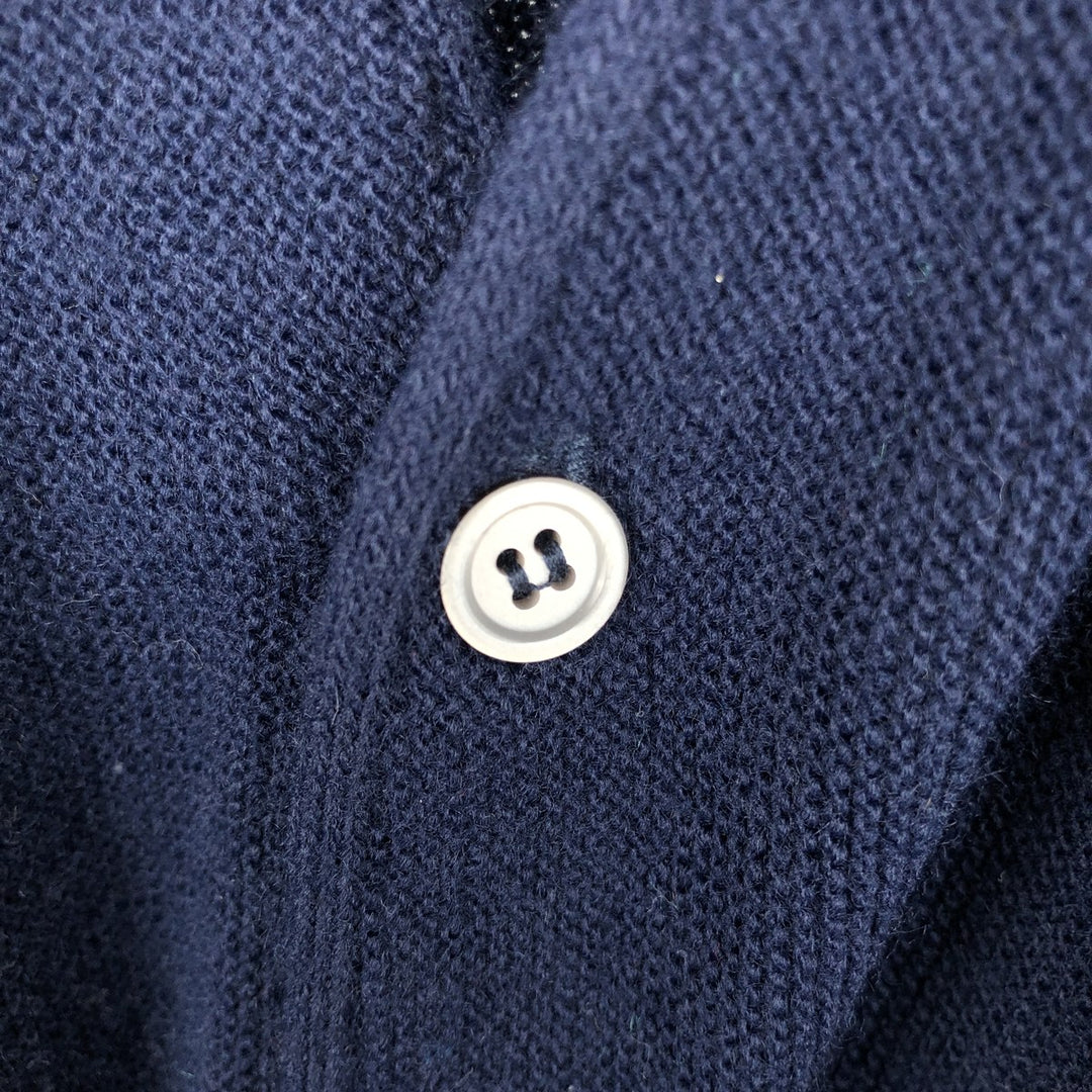 90'S IZOD Acrylic Knit Cardigan, Men's Size XL (Equivalent), Vintage acrylic navy blue type Vintage Second Hand