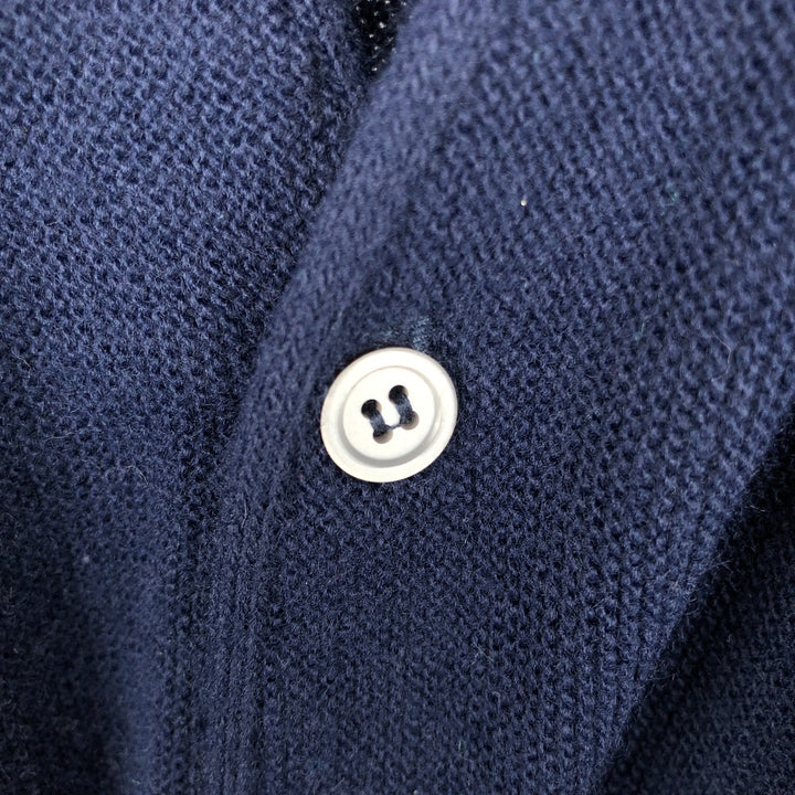 90'S IZOD Acrylic Knit Cardigan, Men's Size XL (Equivalent), Vintage acrylic navy blue type Vintage Second Hand
