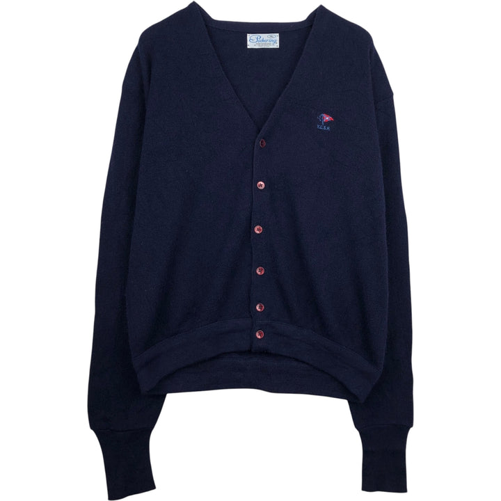 1970'S The Kimberton Pickering knit cardigan, made in USA, men's size XL equivalent, vintage. unclear navy blue type Vintage Second Hand