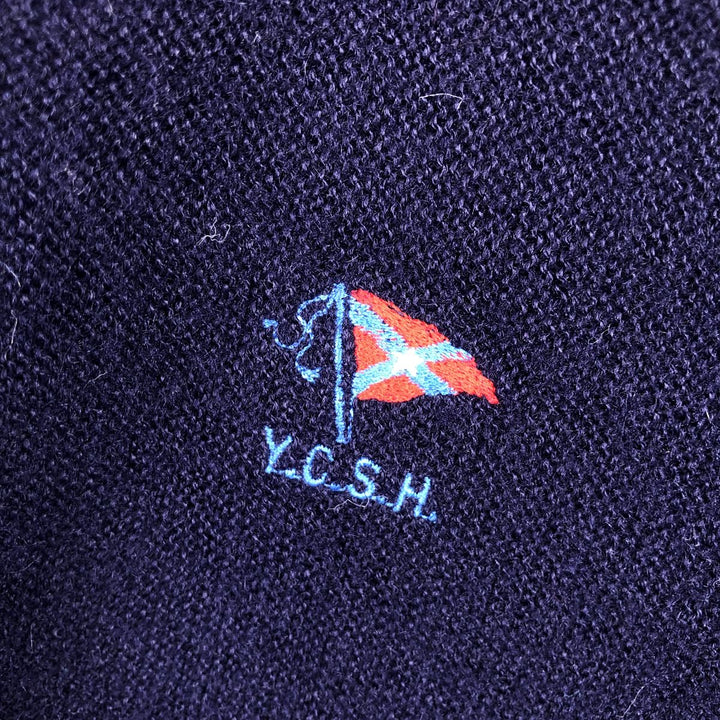 1970'S The Kimberton Pickering knit cardigan, made in USA, men's size XL equivalent, vintage. unclear navy blue type Vintage Second Hand
