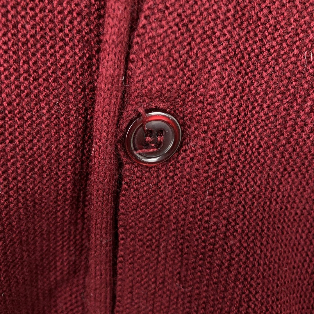 Vintage 90'S Palmland Classics acrylic knit cardigan, made in the USA, size M, men's acrylic Red type red-purple Vintage Second Hand