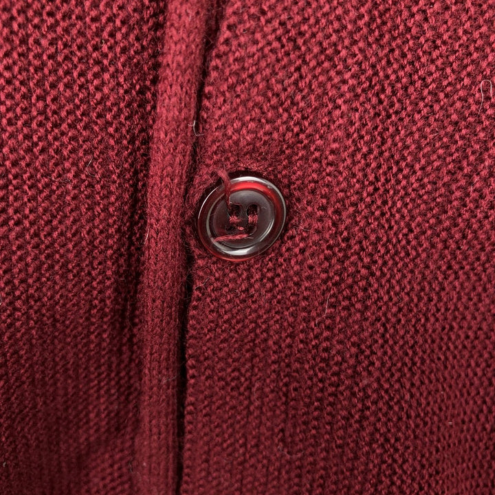 Vintage 90'S Palmland Classics acrylic knit cardigan, made in the USA, size M, men's acrylic Red type red-purple Vintage Second Hand
