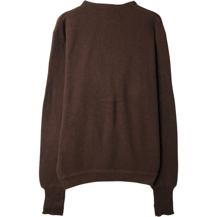 ~1970'S Arrow Tournament Acrylic Knit Cardigan, Men's Size L (approx.), Vintage Oron Acrylic brown type Vintage Second Hand