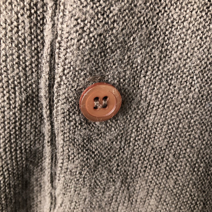 ~90'S Jantzen knit cardigan, made in USA, men's size XL equivalent, vintage. unclear beige type brown Vintage Second Hand