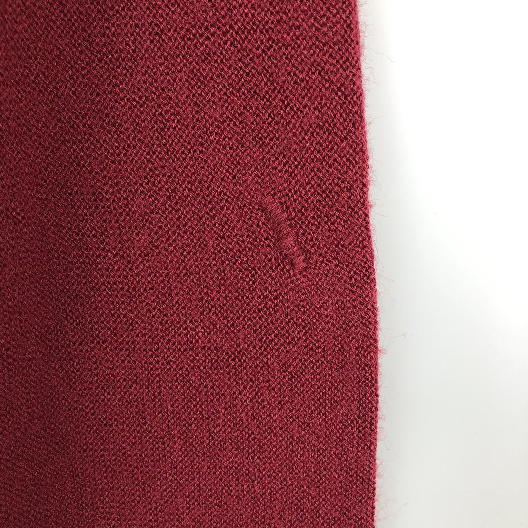 ~90'S Jantzen knit cardigan, made in USA, men's size L equivalent, vintage. unclear wine-red Vintage Second Hand