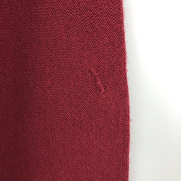 ~90'S Jantzen knit cardigan, made in USA, men's size L equivalent, vintage. unclear wine-red Vintage Second Hand