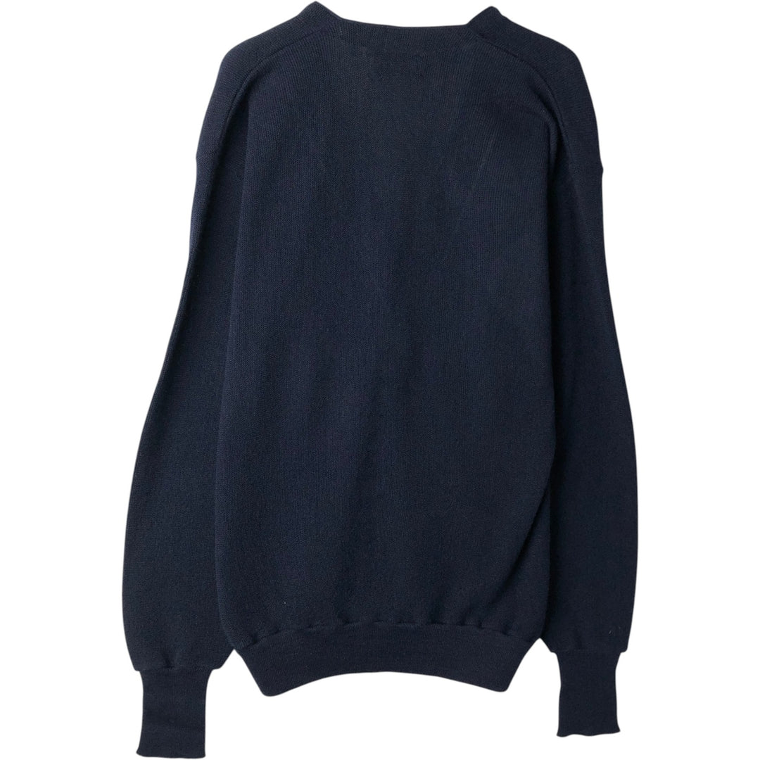1980'S Jantzen knit cardigan, made in USA, men's size L equivalent, vintage. unclear navy blue type Vintage Second Hand