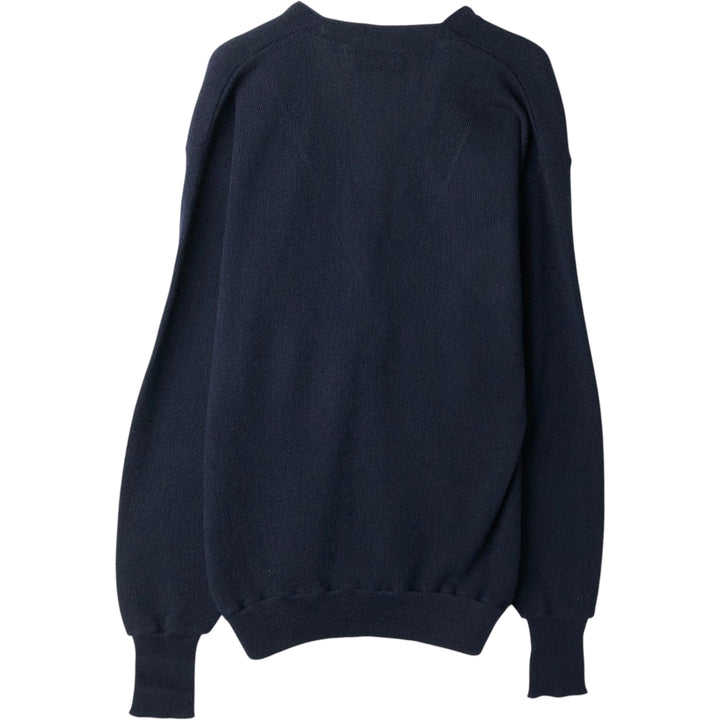 1980'S Jantzen knit cardigan, made in USA, men's size L equivalent, vintage. unclear navy blue type Vintage Second Hand