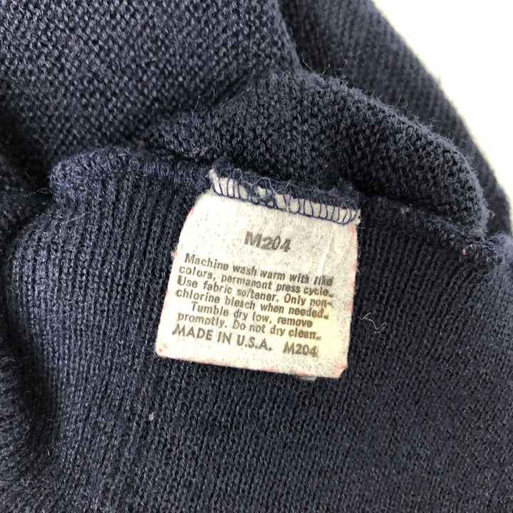 1980'S Jantzen knit cardigan, made in USA, men's size L equivalent, vintage. unclear navy blue type Vintage Second Hand