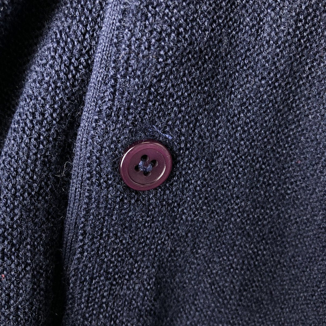 1980'S Jantzen knit cardigan, made in USA, men's size L equivalent, vintage. unclear navy blue type Vintage Second Hand