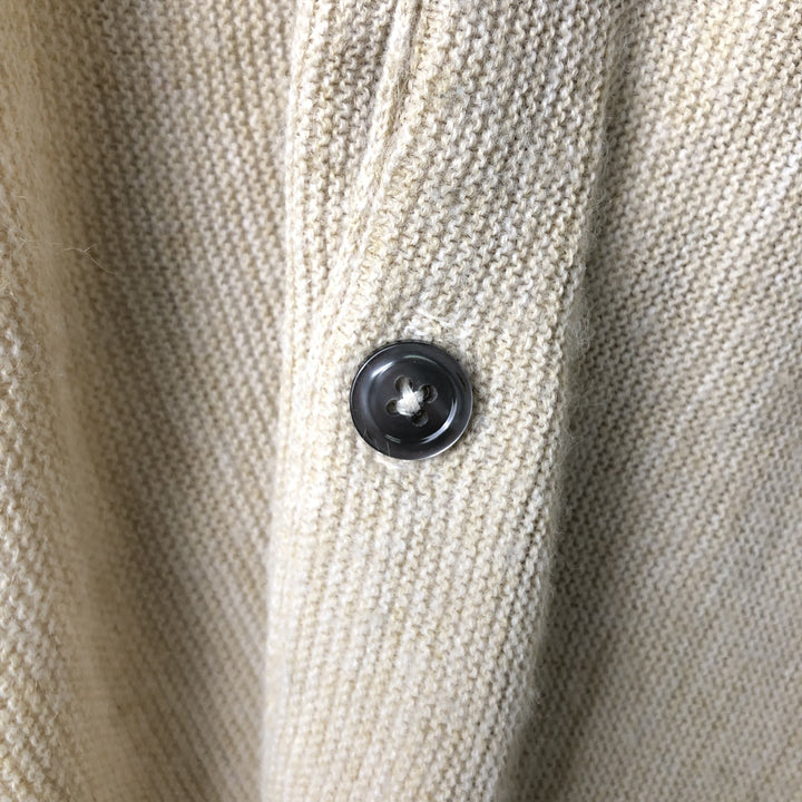 90'S Sedgefield Acrylic Knit Cardigan, Made in USA, Men's Size L (approx.), Vintage acrylic Beige type Vintage Second Hand