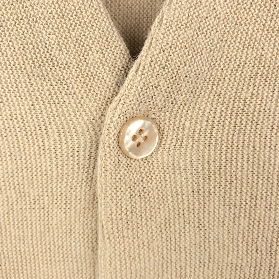 80'S Campus Le TIGR'E Acrylic Knit Cardigan, Made in USA, Men's Size L (approx.), Vintage acrylic Beige type Vintage Second Hand