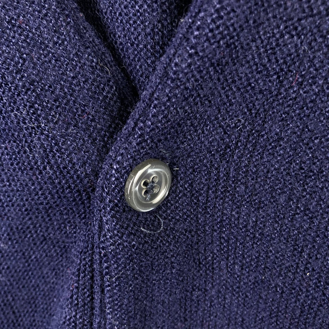 CLASSICS knit cardigan, made in USA, men's size M equivalent, vintage. unclear navy blue type Vintage Second Hand