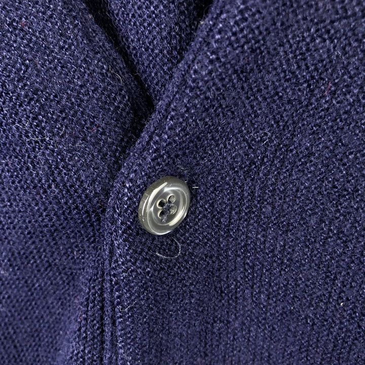 CLASSICS knit cardigan, made in USA, men's size M equivalent, vintage. unclear navy blue type Vintage Second Hand