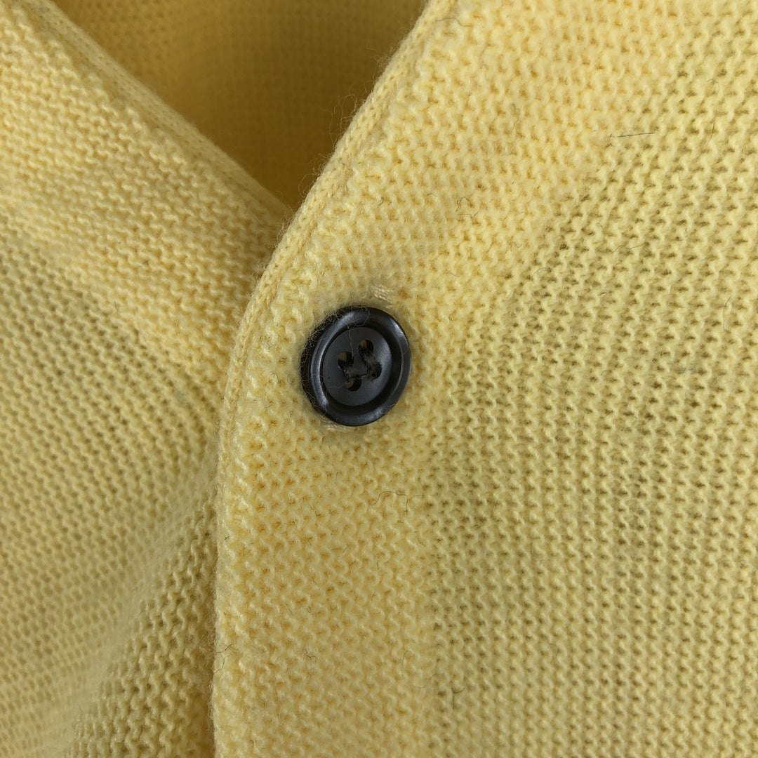 90'S IZOD acrylic knit cardigan, made in the USA, men's size XL, vintage acrylic yellow type Vintage Second Hand