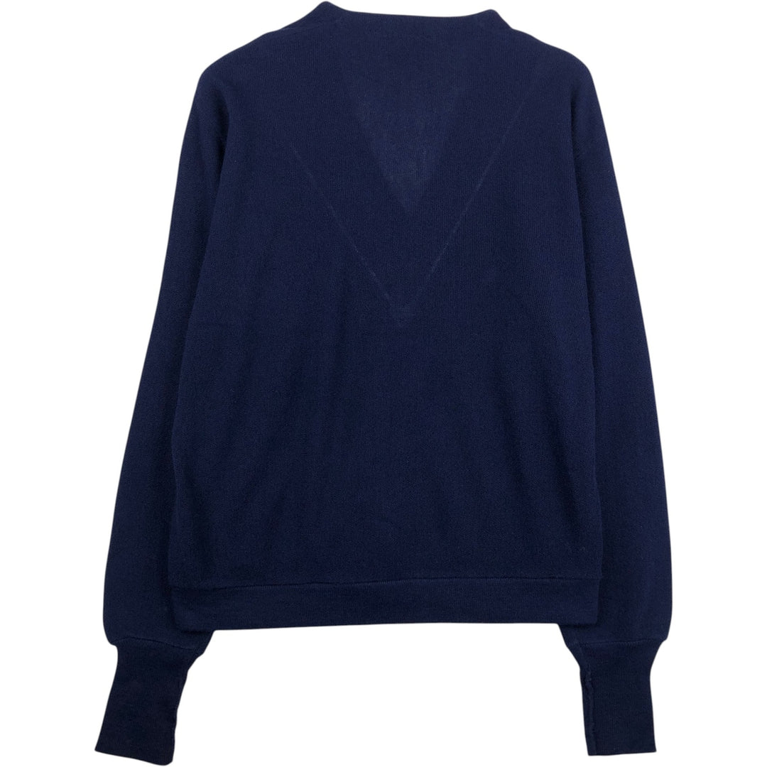 The Fox Sweater JCPenney Knit Cardigan, Men's Size L (approx.) unclear navy blue type Vintage Second Hand
