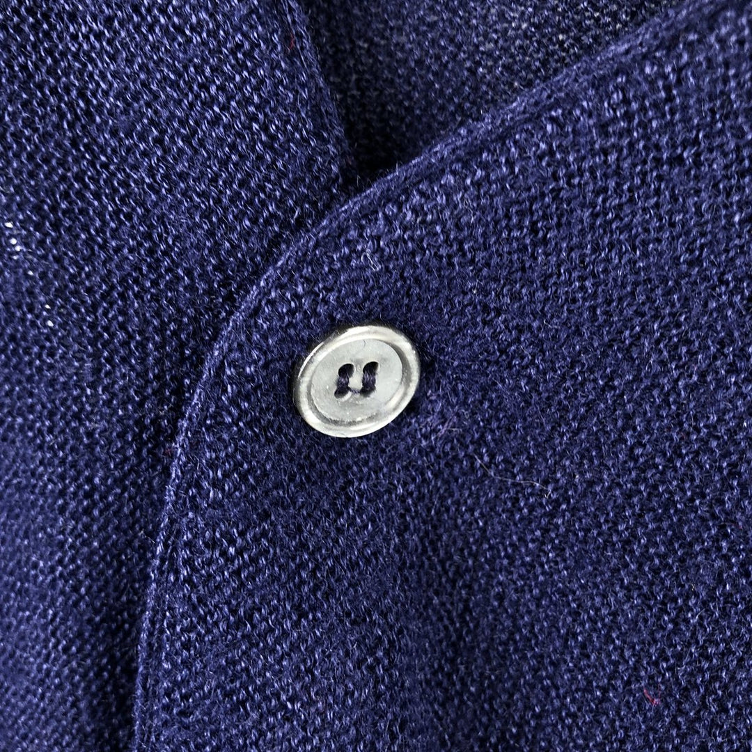 The Fox Sweater JCPenney Knit Cardigan, Men's Size L (approx.) unclear navy blue type Vintage Second Hand