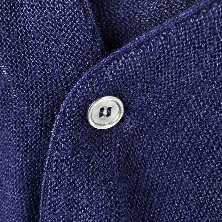 The Fox Sweater JCPenney Knit Cardigan, Men's Size L (approx.) unclear navy blue type Vintage Second Hand
