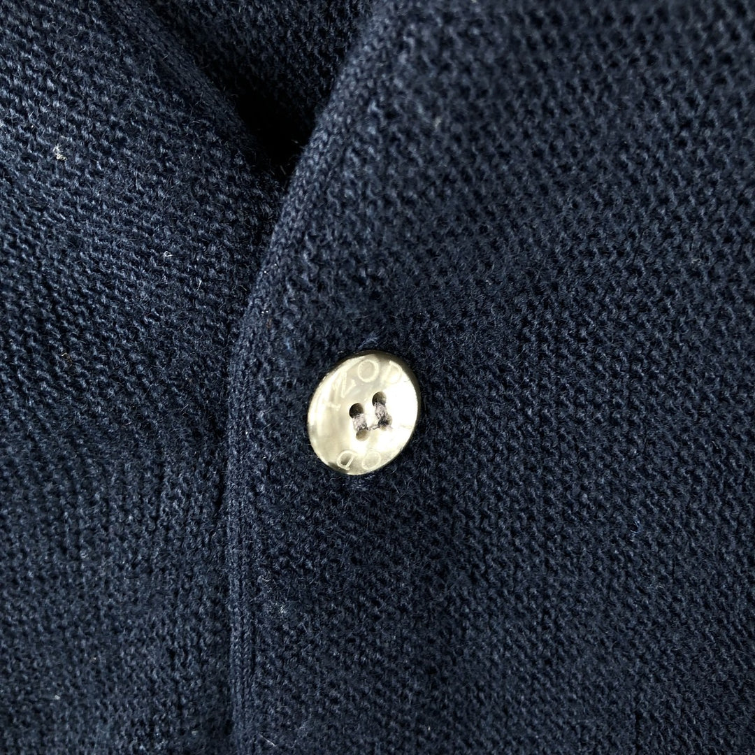 IZOD Acrylic Knit Cardigan, Made in USA, Men's XL acrylic navy blue type Vintage Second Hand
