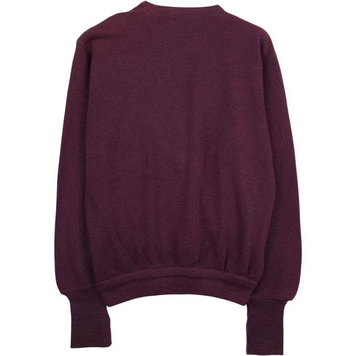 OUTINGS TRADITIONALS Acrylic Knit Cardigan, Made in USA, Men's Size M (approx.), Vintage Oron Acrylic Red type red-purple Vintage Second Hand