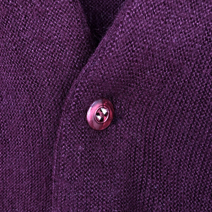 OUTINGS TRADITIONALS Acrylic Knit Cardigan, Made in USA, Men's Size M (approx.), Vintage Oron Acrylic Red type red-purple Vintage Second Hand
