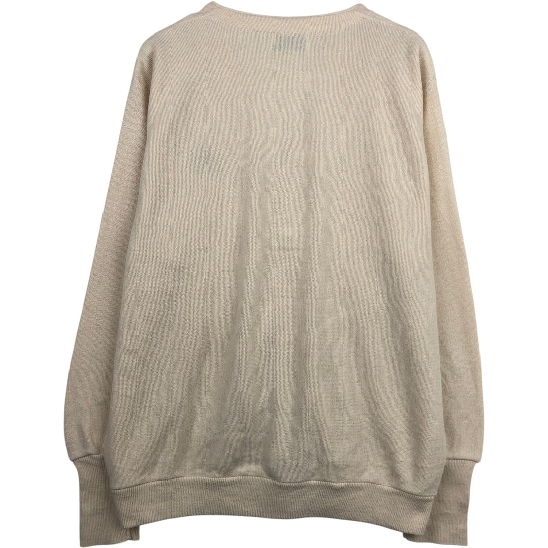 Vintage 90'S IZOD knit cardigan, made in the USA, men's size XL unclear ivory Vintage Second Hand
