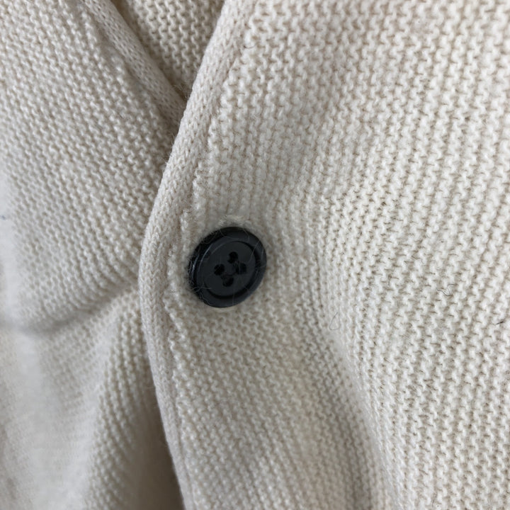 Vintage 90'S IZOD knit cardigan, made in the USA, men's size XL unclear ivory Vintage Second Hand