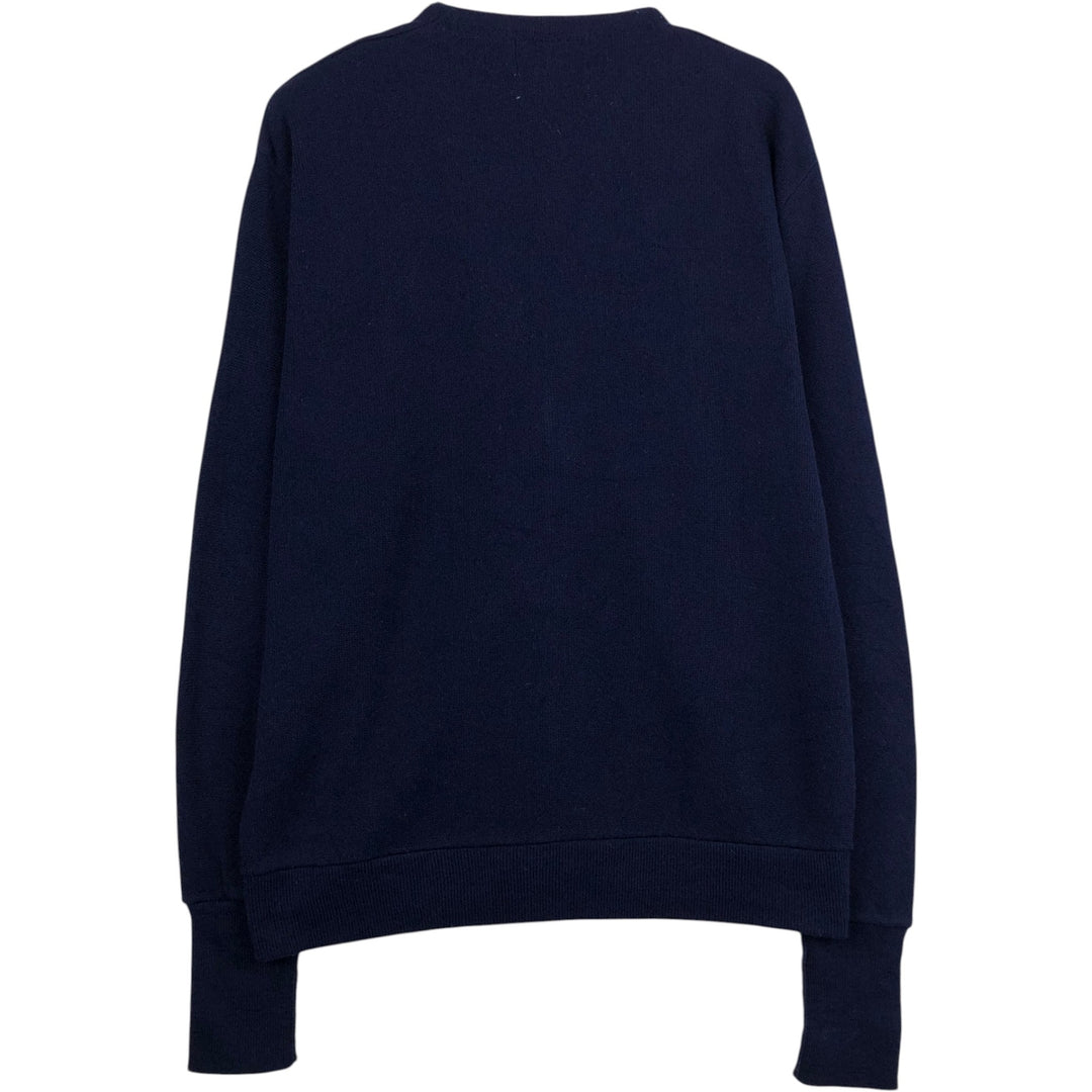 DAVID TAYLOR Acrylic Knit Cardigan, Made in USA, Men's Size XL (approx.) acrylic navy blue type Vintage Second Hand