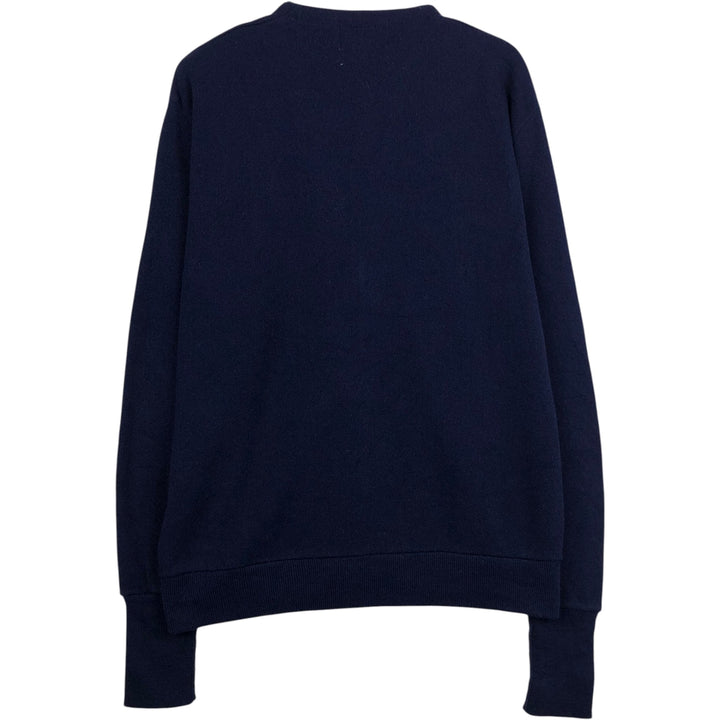 DAVID TAYLOR Acrylic Knit Cardigan, Made in USA, Men's Size XL (approx.) acrylic navy blue type Vintage Second Hand
