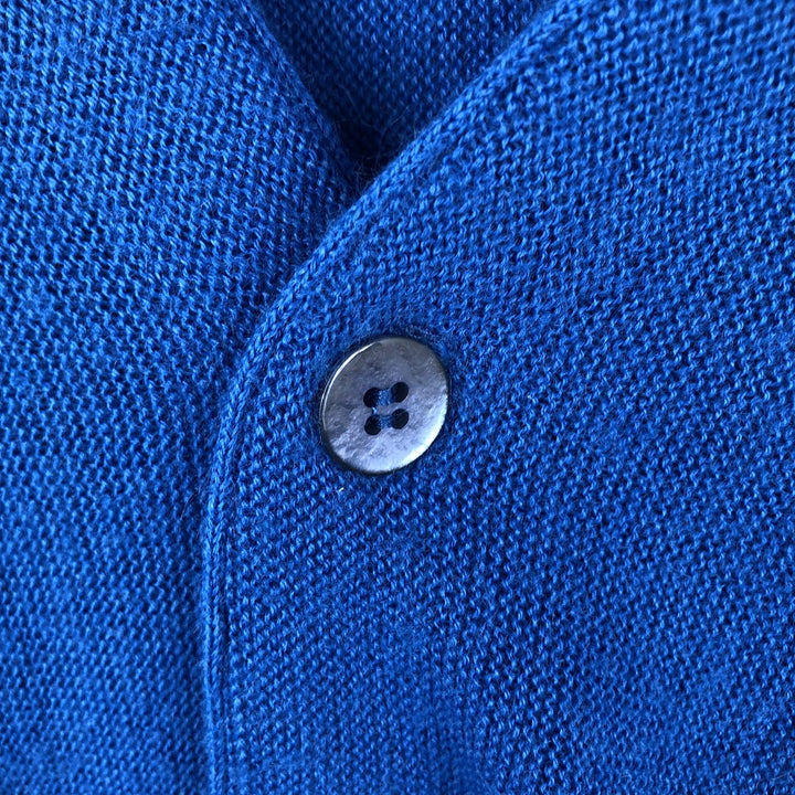 Jefflinks Acrylic Knit Cardigan, Made in USA, Men's Size XL (approx.) Oron Acrylic blue type Vintage Second Hand