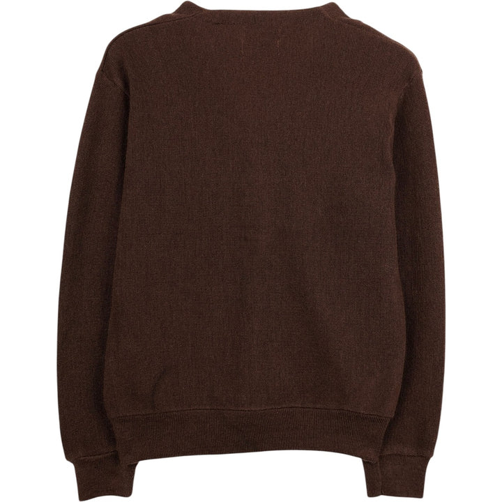 1970'S Sears Kings Road Acrylic Knit Cardigan, Men's Size M (approx.), Vintage acrylic brown type Vintage Second Hand