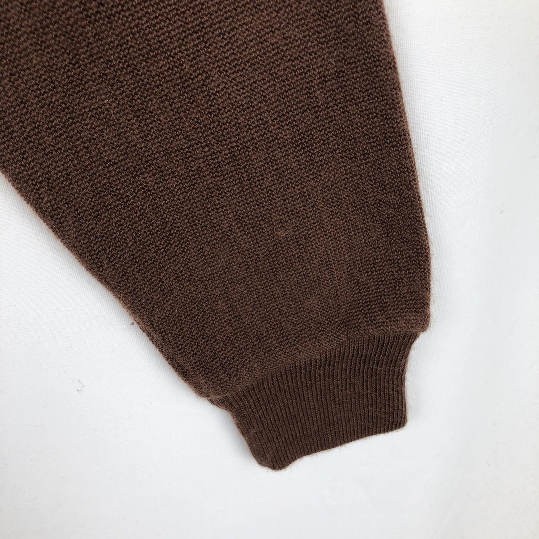 1970'S Sears Kings Road Acrylic Knit Cardigan, Men's Size M (approx.), Vintage acrylic brown type Vintage Second Hand