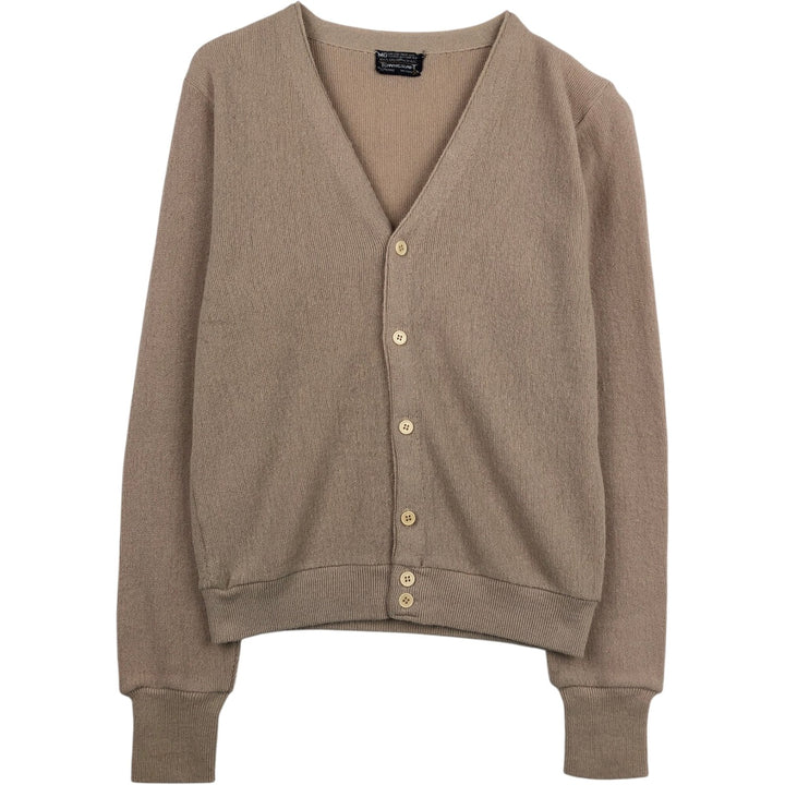 TOWN CRAFT JCPenney Rib-Knit Acrylic Cardigan, Men's Size M (approx.) Oron Acrylic Beige type Vintage Second Hand