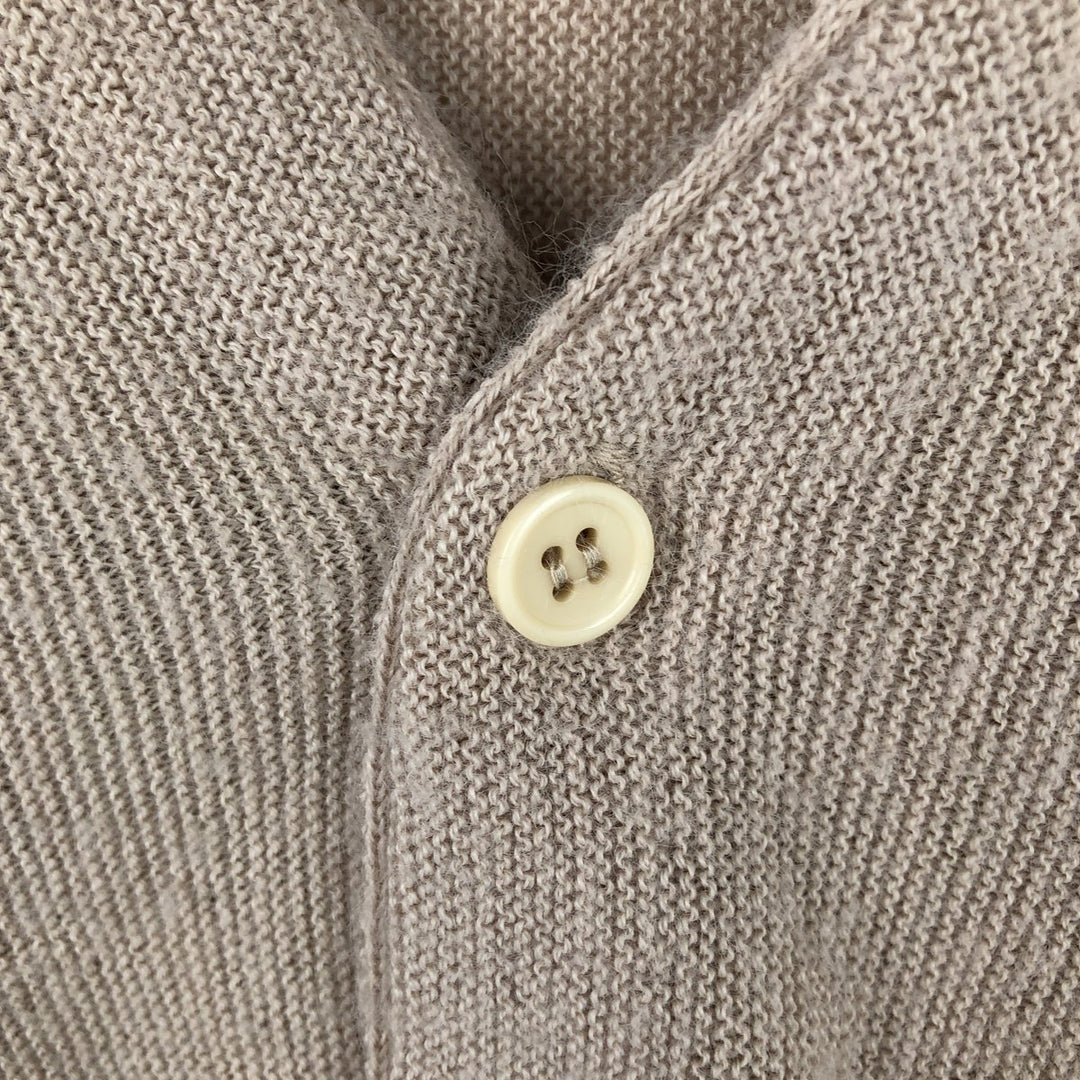 TOWN CRAFT JCPenney Rib-Knit Acrylic Cardigan, Men's Size M (approx.) Oron Acrylic Beige type Vintage Second Hand
