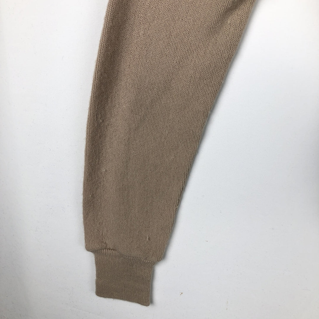 TOWN CRAFT JCPenney Rib-Knit Acrylic Cardigan, Men's Size M (approx.) Oron Acrylic Beige type Vintage Second Hand