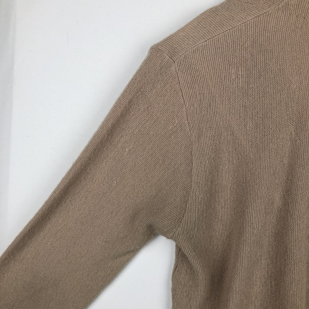 TOWN CRAFT JCPenney Rib-Knit Acrylic Cardigan, Men's Size M (approx.) Oron Acrylic Beige type Vintage Second Hand