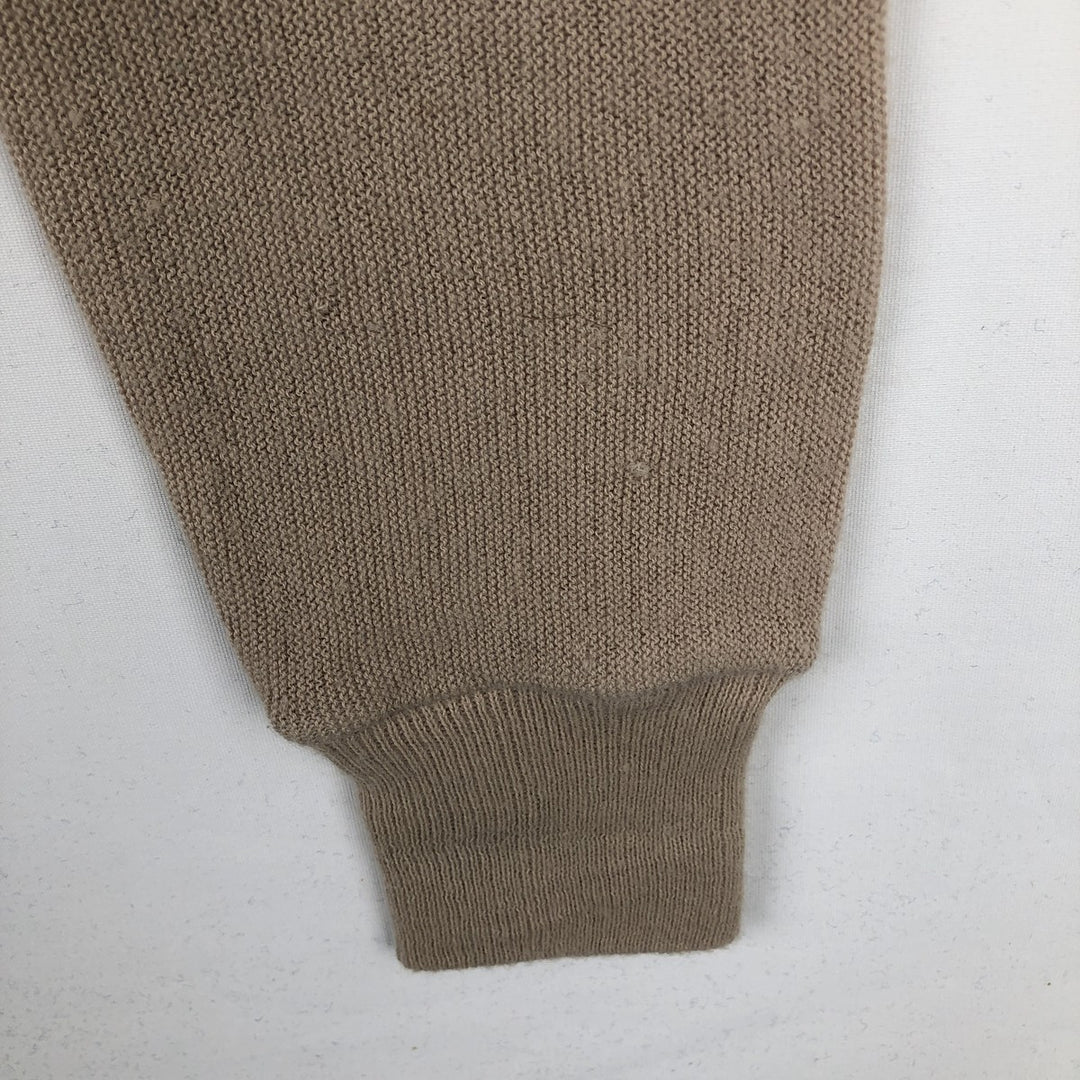 TOWN CRAFT JCPenney Rib-Knit Acrylic Cardigan, Men's Size M (approx.) Oron Acrylic Beige type Vintage Second Hand